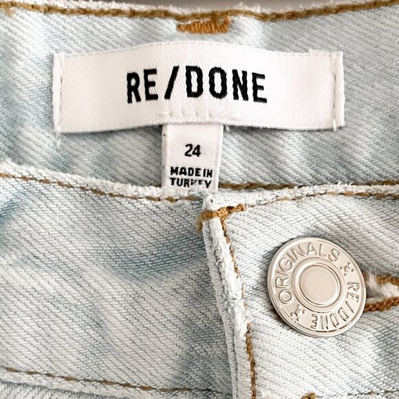 Re/Done High Rise Loose Jeans (Bleach Destroy) - Picture 3 of 12